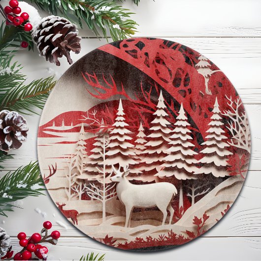 3D rendieren in winterse bos Snijplank