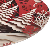 3D rendieren in winterse bos Snijplank (Hoek)