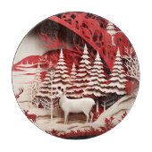 3D rendieren in winterse bos Snijplank (Voorkant)