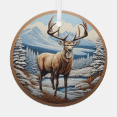 3D rendieren kerstversieringen Glas Ornament (Achterkant)