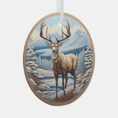 3D rendieren kerstversieringen Glas Ornament (Voorkant Rechts)