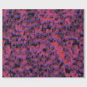 3D Retro Squiggle Herhaal patroon Cadeaupapier (Vlak)