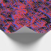 3D Retro Squiggle Herhaal patroon Cadeaupapier (Hoek)