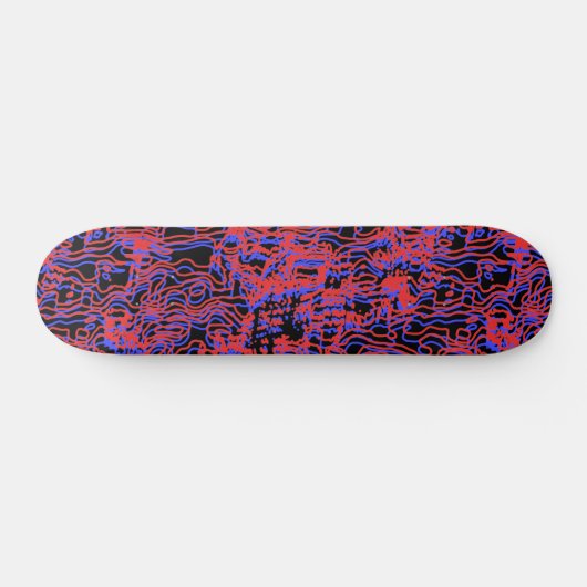 3D Retro Squiggle Persoonlijk Skateboard (Horizontaal)