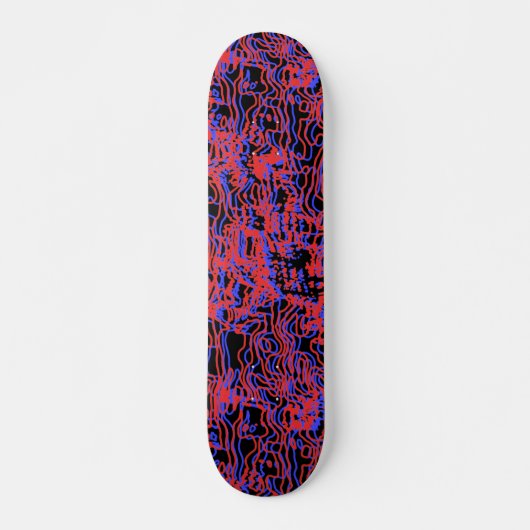 3D Retro Squiggle Persoonlijk Skateboard (Voorkant)