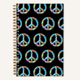 3D-retro vredessymbool Notitieboek