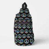 3D retro Vredessymbool Sling Bag (Voorkant)