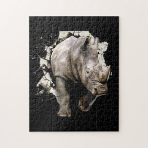 3d Rhino - Afrikaanse Safari Animal Rhinoceros Legpuzzel
