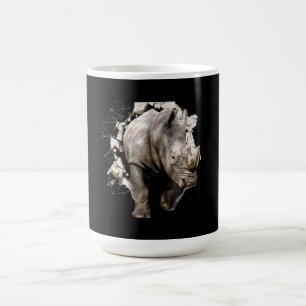 3d Rhino - Afrikaanse Safari Animal Rhinoceros Magische Mok