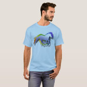 3D-rijpaarden T-shirt (Voorkant volledig)