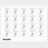 3D robot - babyshower boekplaat Vierkante Sticker (Vel)