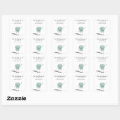 3D robot - babyshower boekplaat Vierkante Sticker (Vel)