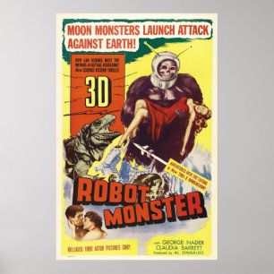 3D ROBOT MONSTER POSTER