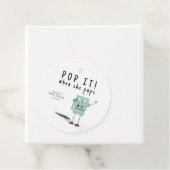 3D robotjongen - pop het! wanneer ze poppen Bedankjes Labels (In situ)