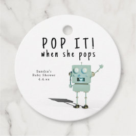 3D robotjongen - pop het! wanneer ze poppen Bedankjes Labels