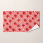 3D rode en witte stippen patroon Bad Handdoek (Handdoek)