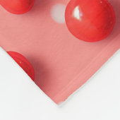3D rode en witte stippen patroon Fleece Deken (Hoek)