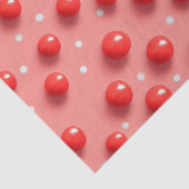 3D rode en witte stippen patroon Tissuepapier (Detail)