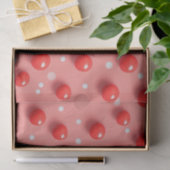 3D rode en witte stippen patroon Tissuepapier (Geschenk)