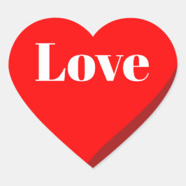 3D Rode Hart Liefde Sticker