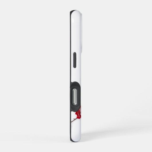 3D rode kersenbloesem iPhone Hoesje (Rechterkant)