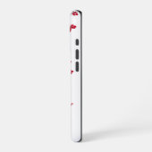 3D rode kersenbloesem iPhone Hoesje (Linkerkant)