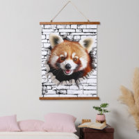 3D Rode Panda Muurbreuk Kunst – Realistische Safar
