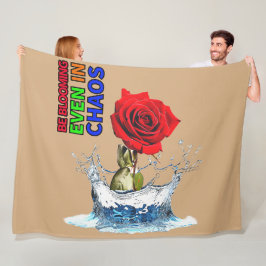 3D RODE ROOS Fleece deken! Deken