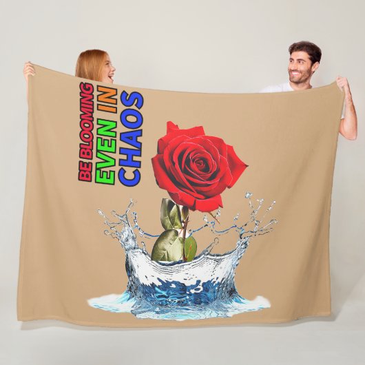 3D RODE ROOS Fleece deken! Deken (In situ)