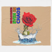 3D RODE ROOS Fleece deken! Deken (Voorkant (Horizontaal))
