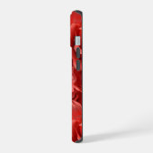 3D rode rozen naadloos patroon iPhone 15 Case (Linkerkant)