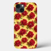 3D rode rozen patroon Case-Mate iPhone Case (Achterkant)