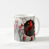 3D rode vogel mok wrap, mok wrap ontwerp (Voorkant rechts)