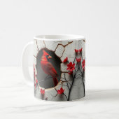 3D rode vogel mok wrap, mok wrap ontwerp (Voorkant links)