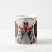 3D rode vogel mok wrap, mok wrap ontwerp (Center)
