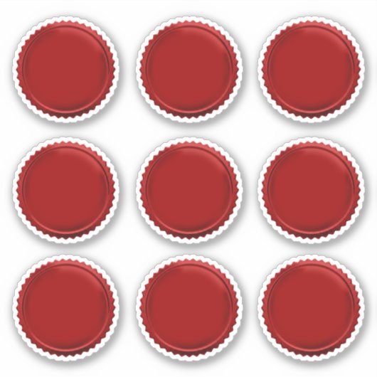 3D Rode Zeeffolie Starburst Excellence Award Medai Sticker (Voorkant)