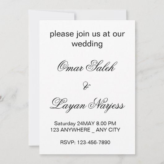 3D Romantisch Hart Ontwerp Wedding Kaart (Achterkant)