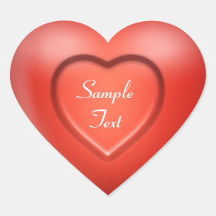 3D rood Hart Sticker