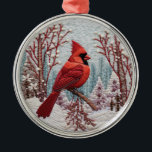 3D rood kardinaal vogel kerst metalen Ornament<br><div class="desc">3D Kerstmis Leuk Dier Ornament</div>