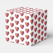 3d rood stel monogram huwelijksdatum bedankdoosjes (Achterkant)