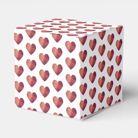 3d rood stel monogram huwelijksdatum bedankdoosjes (Achterkant)