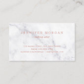 3D Roos Gold Lips Make-up Salon Marmeren Loyalitei Klantenkaartje (Achterkant)