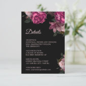 3D Roses Wildflowers Apricot Black Informatiekaartje (Staand voorkant)