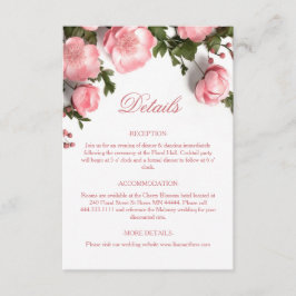 3D Roses Wildflowers White Informatiekaartje