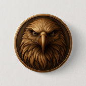 3D Royal Eagle Head Medallion Style Button (Voorkant)