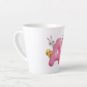 3D Roze Ballon Letter A Keramische Latte Mok (Linkerhoek)