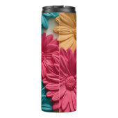 3D Roze Bloemen Thermosbeker (Achterkant)