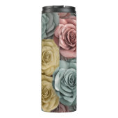 3D Roze Bloemen Thermosbeker (Achterkant)