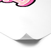3d roze happy valentines day typografie 2022 poster (Hoek)