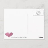 3D Roze hart Briefkaart (Achterkant)